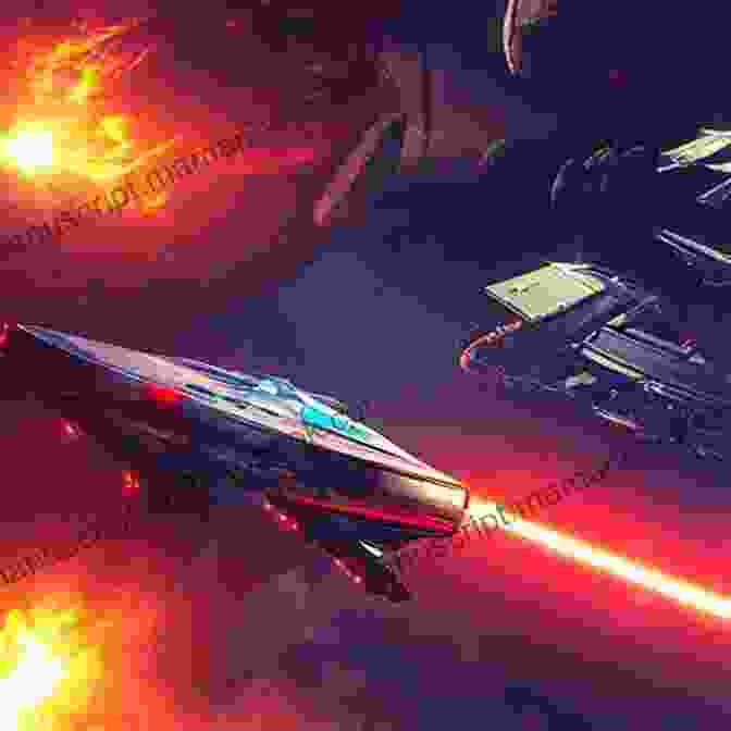 A Fierce Battle In Space, Lasers Crisscrossing The Darkness And Spaceships Exploding In Fiery Brilliance. Rebel (The Adventures Of A Xeno Archaeologist 3)