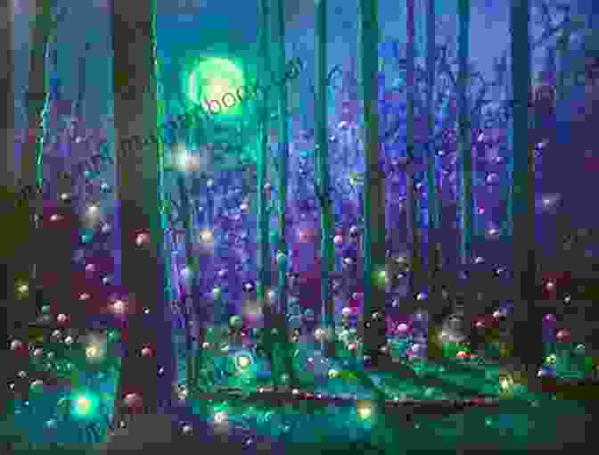 Enchanting Watercolor Painting Depicting A Fairy Forest With Sparkling Lights Renaissance Fantasy Art Collection: Whimsical Surreal And Enchanting Original Watercolor Paintings