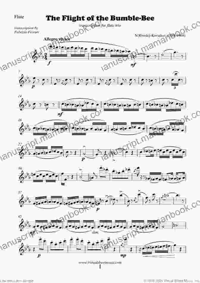 Flight Of The Bumblebee For Flute Quintet C Piccolo Flute Part: Flight Of The Bumblebee For Flute Quintet: The Tale Of Tsar Saltan Interlude