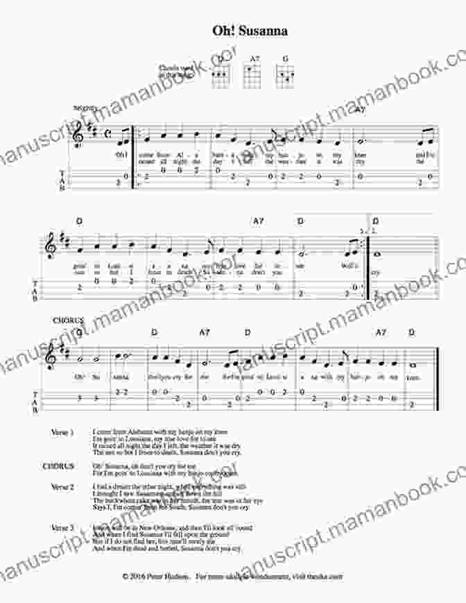 Oh! Susanna Ukulele Arrangement Play Ukulele 41 Arrangements Of Traditional Music 1 Deutsch English Tabs Online Sounds